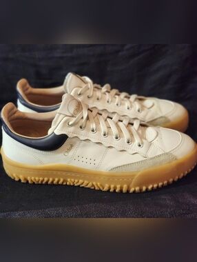 Chloe Franckie Low Top Sneakers White And Navy Size 40